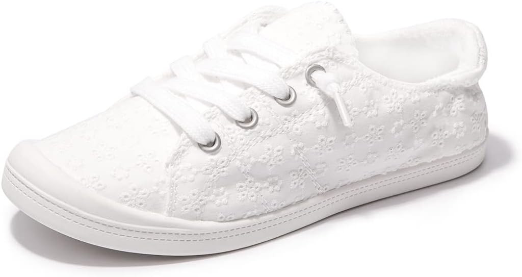 Women's Slip On Canvas Sneaker Low Top Casual Walking Shoes Classic Comfort Flat Fashion Sneakers | Amazon (US)