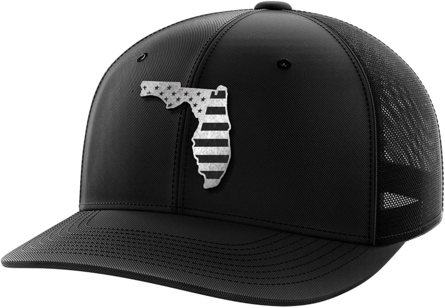 Greater Half Florida Blk Leather Patch Trucker Hat – USA Made Adjustable Snapback Mesh Cap – ... | Amazon (US)