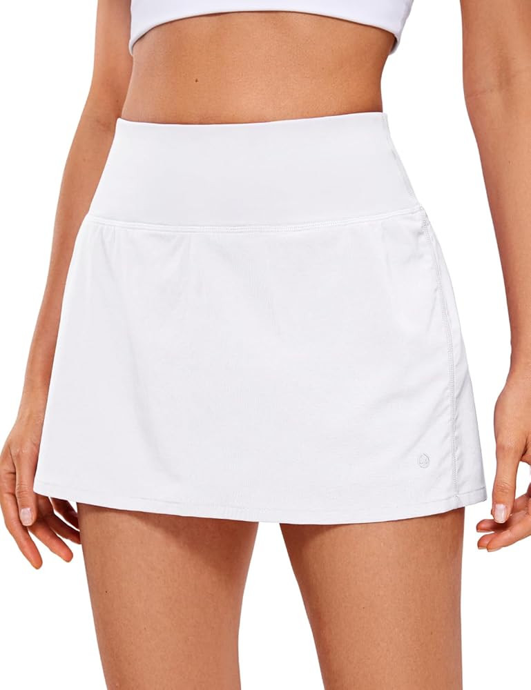 CRZ YOGA Pleated Tennis Skorts Skirts for Women with Pockets 13'' - High Waisted Golf Skirts Work... | Amazon (US)