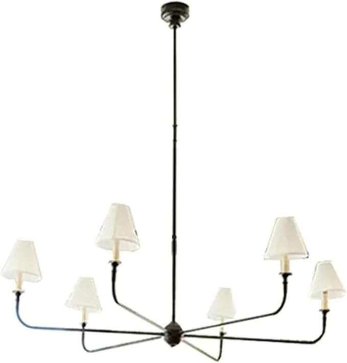 Amazon.com: SteFik 6 Lamps American Simple Chandelier - Personality Art Study Bedroom Dining Room... | Amazon (US)