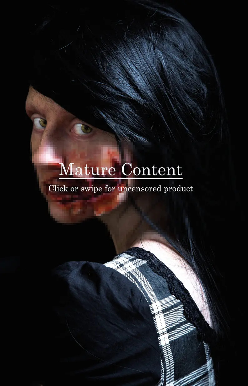 Ripped Zombie Mouth Halloween Prosthetic F02 | Etsy (US)