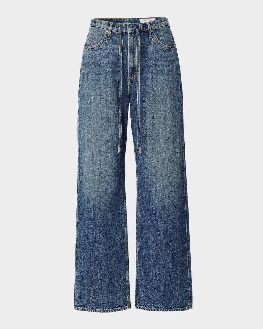 Rag & Bone Phoebe Featherweight Drawstring Jeans | Neiman Marcus