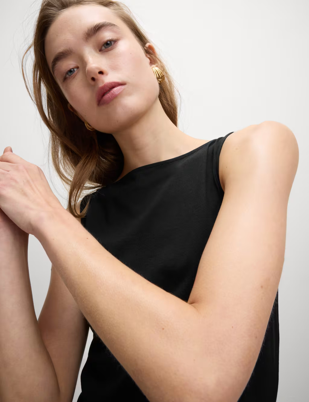 Cotton Rich Slash Neck Vest Top | Marks & Spencer (UK)