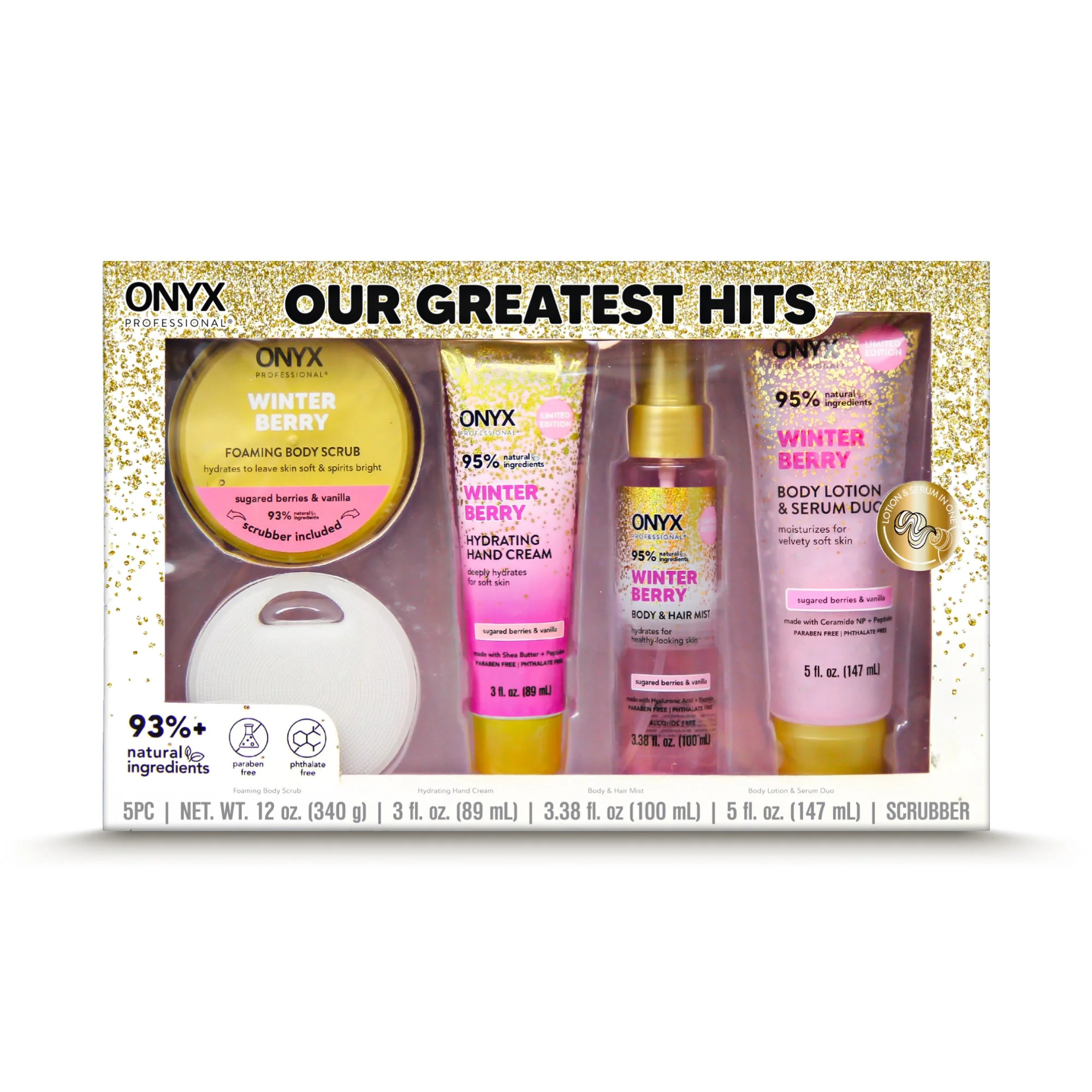 ONYX Professional Our Greatest Hits Bath Gift Set, Winter Berry, 5 Piece | Walmart (US)
