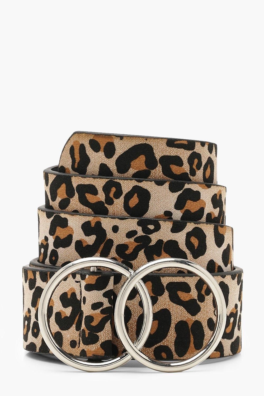 Double Ring Leopard Belt | Boohoo.com (US & CA)