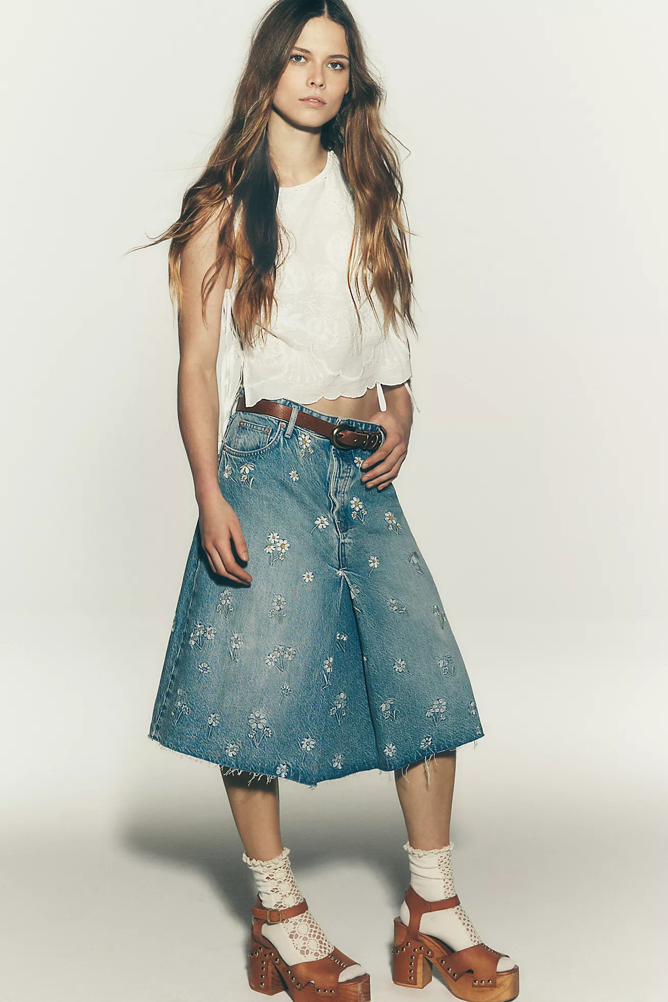 We The Free Daisy Mae Embroidered Skirt | Free People (Global - UK&FR Excluded)