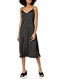 The Drop Women's Ana Silky V-Neck Midi Slip Dress Dress, -Black, XXL | Amazon (US)