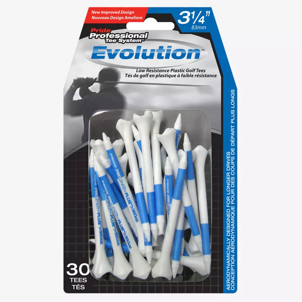 Pride Golf Evolution 3-1/4"" Tees 30-Pack | PGA TOUR Superstore