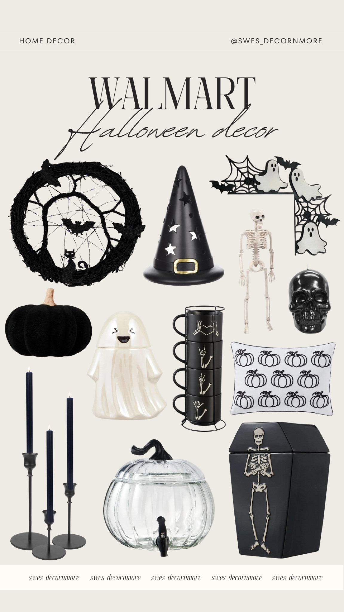 Get ready for spooky season with Walmart's Halloween home decor! Loving the black candle holders, pumpkin pillows, ghost cookie jar, and bat wreath. Perfect additions for your home this Halloween!

#LTKHome #LTKSeasonal #LTKStyleTip