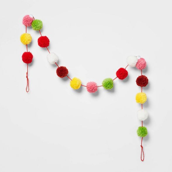 6ft Pom Pom Garland Warm - Wondershop™ | Target