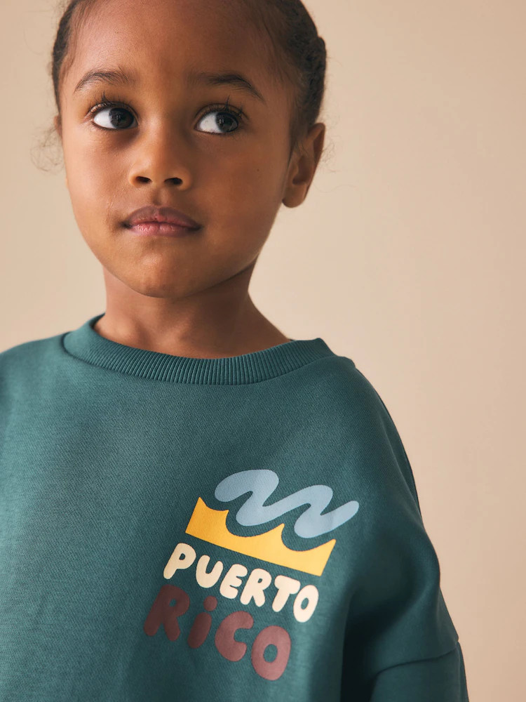 Dark Green Crew Neck Sweatshirt and Shorts Set (3mths-7yrs) (3mths-7yrs) | Next US