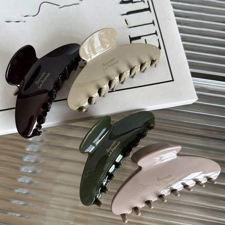 Elegant French Style Curved Hair Clip, Strong Non-Slip Clamp, Fashion Hair Accessory For Women, Suitable For Thick Hair And Daily Hairstyles Summer Outfits Beach Claw Clips Vacay Hair Clips Beach Hair Claws,Travel,Birthday | SHEIN