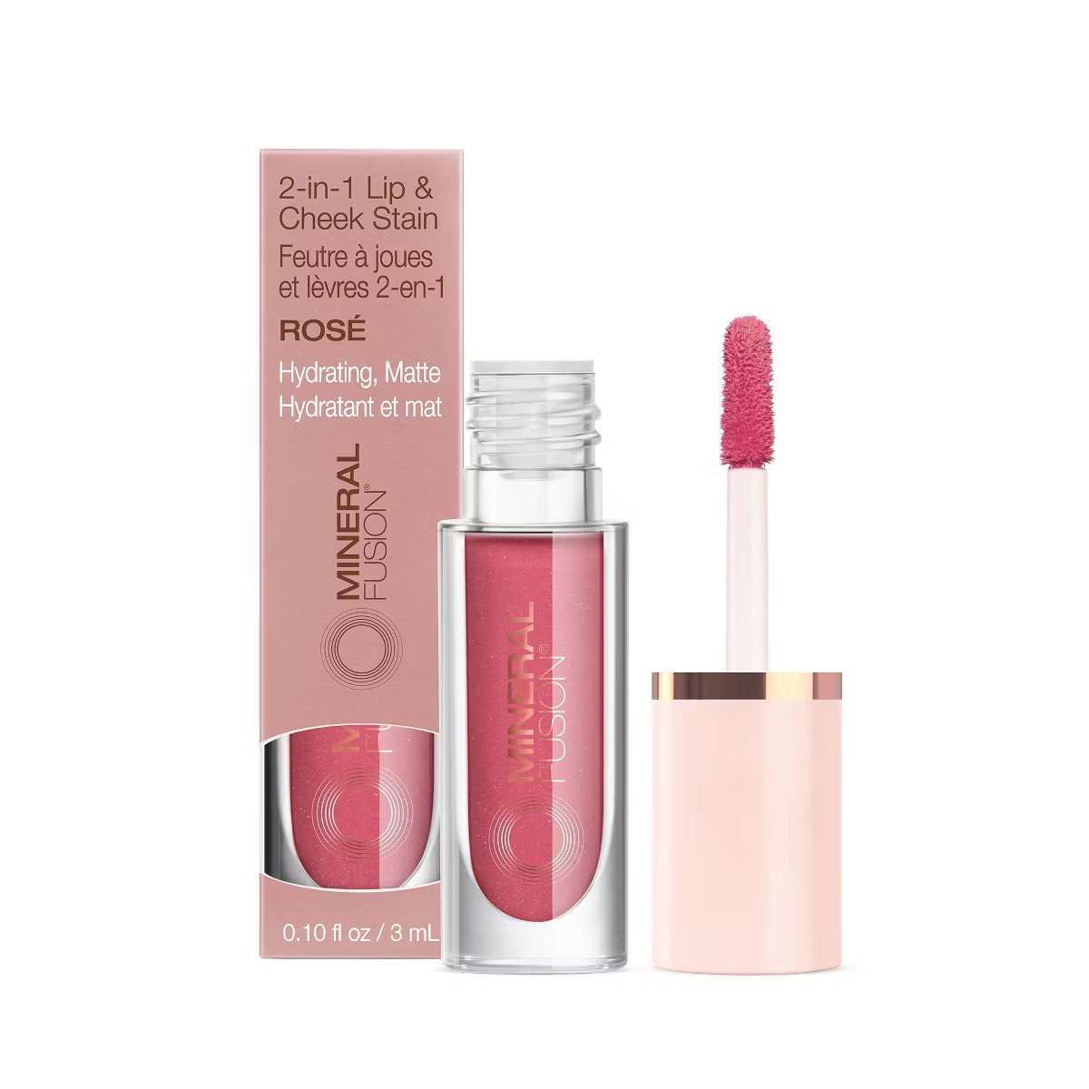 Mineral Fusion 2-in-1 Lip & Cheek Stain - Rose - 0.1 fl oz | Target