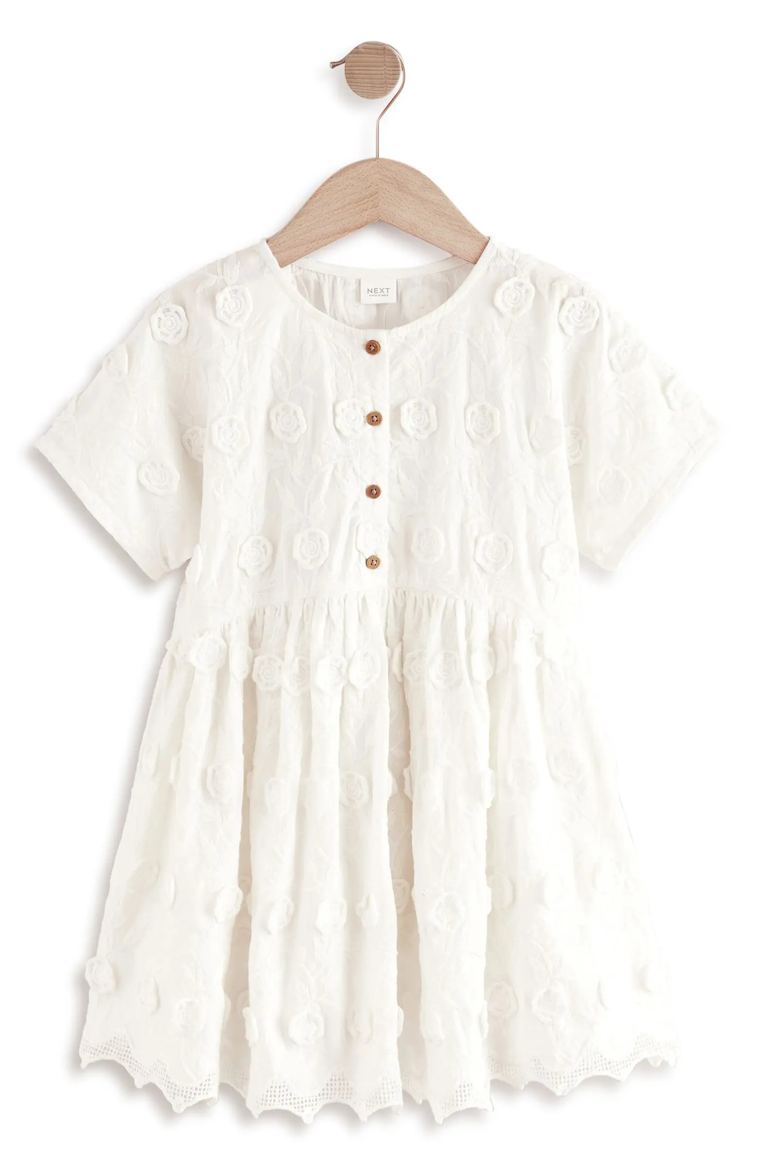 Kids' Floral Embroidered Cotton Dress | Nordstrom