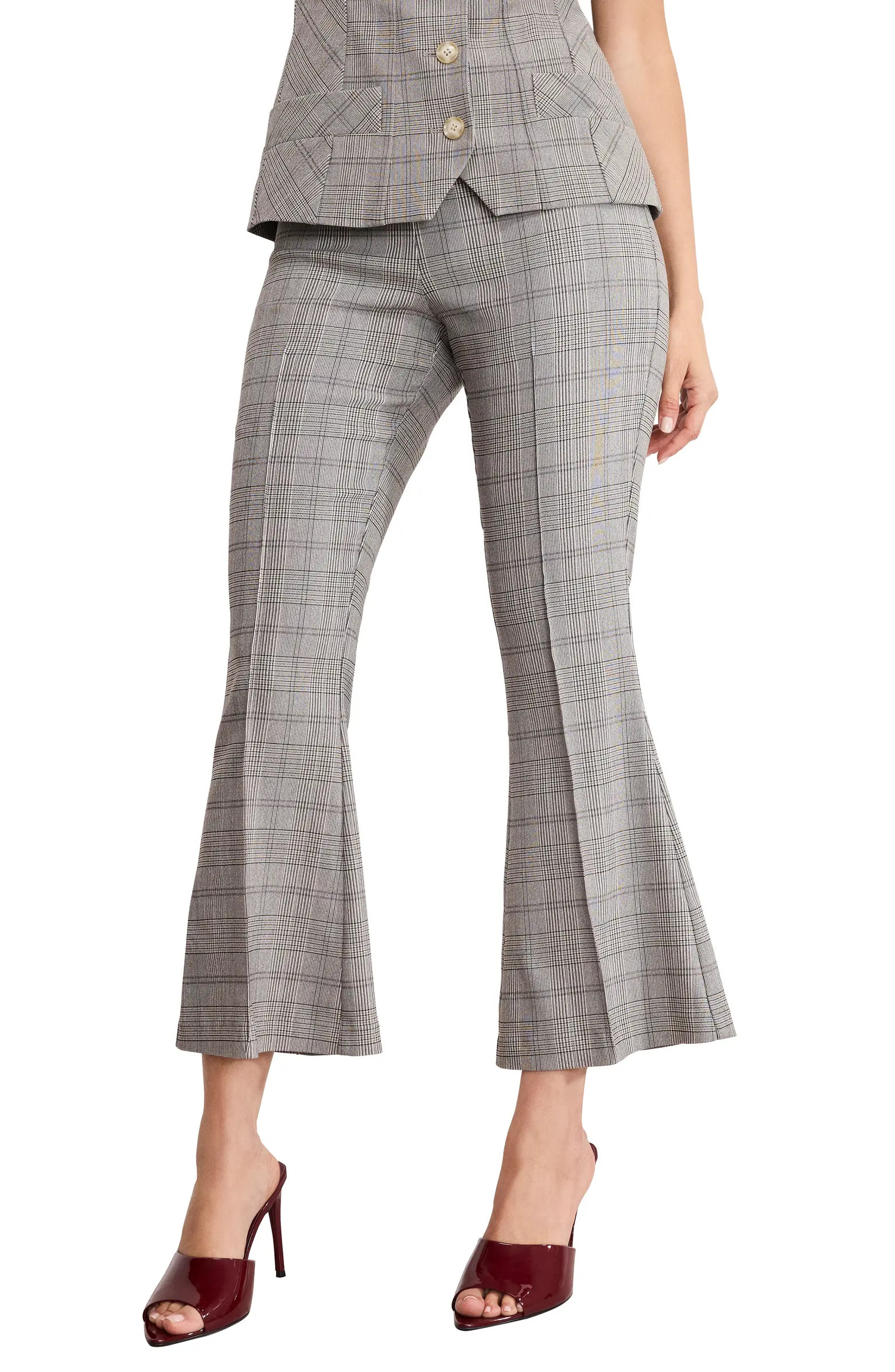 Plaid Kick Flare Pants | Nordstrom