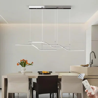 Modern LED Pendant Light Fixture Upgrade Dimmable Modern LED Chandelier Light Fixture Z Shape Kitchen Island Light Fixture Hanging Pendant Light For D | Wayfair North America