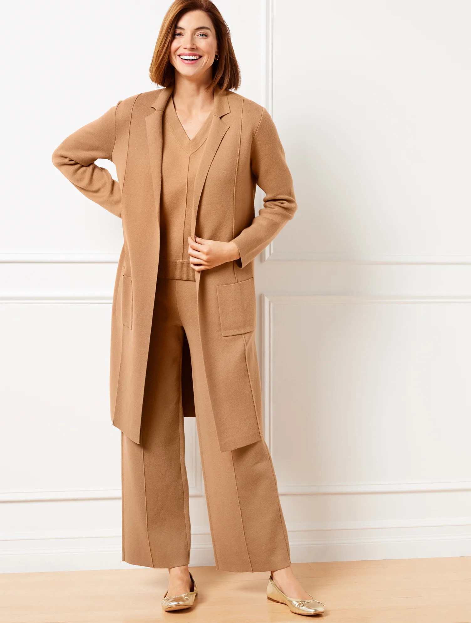 Smooth Cotton Duster Cardigans - Cafe - XL Talbots | Talbots