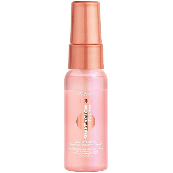 L’Oréal Paris Makeup LUMI Shake and Glow Dew Mist, Hydrating and Soothing Face Mist, Prep and ... | Amazon (US)
