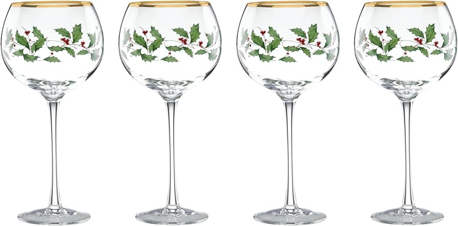 Lenox 856101 Holiday 4-Piece Wine Glass Set | Amazon (US)