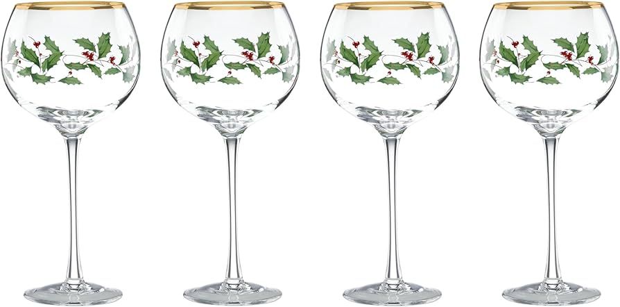 Lenox 856101 Holiday 4-Piece Wine Glass Set | Amazon (US)