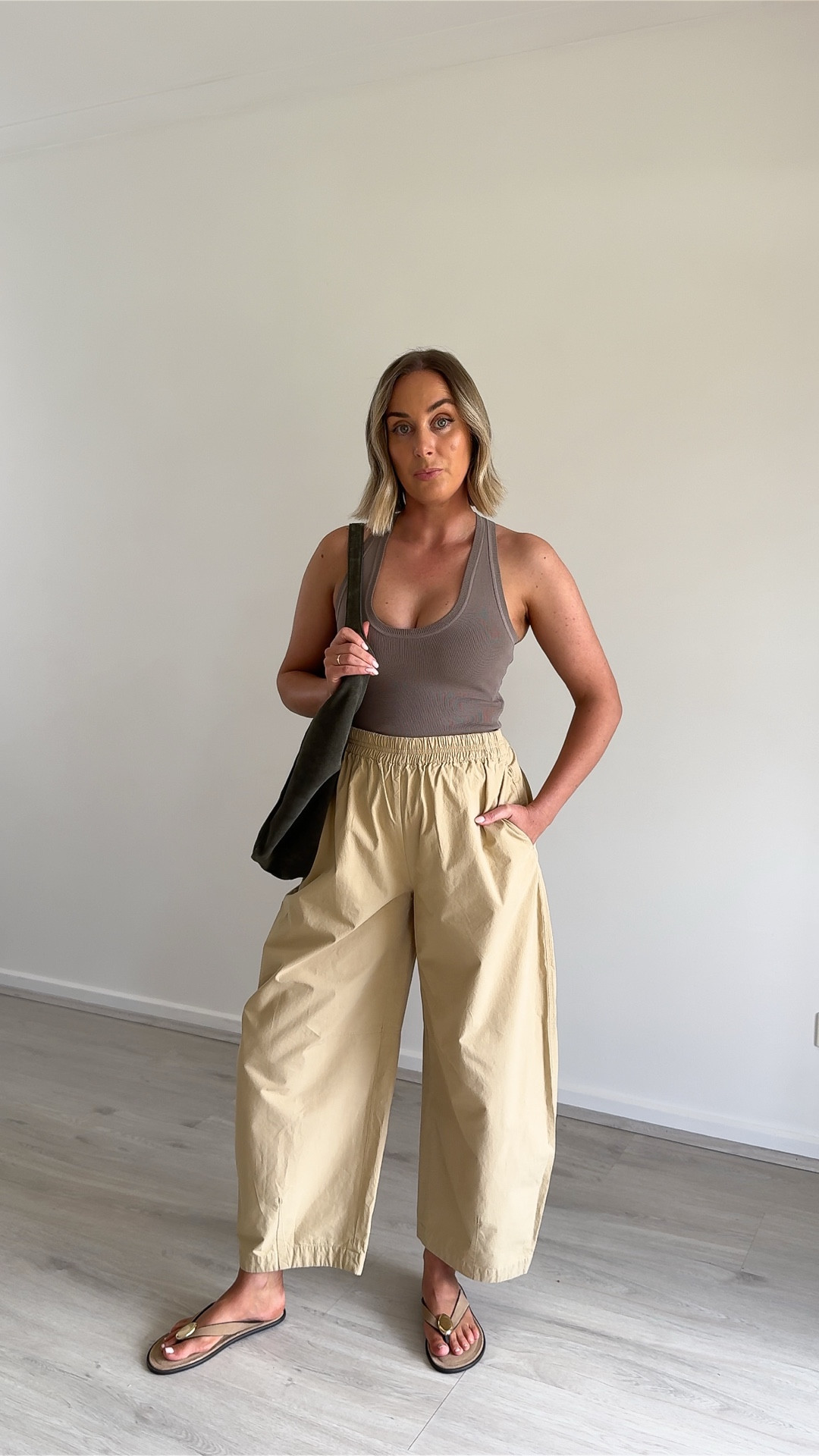 Wearing -
Tank by Henne
Bag by Strand 
Pants by Assembly Label
Sandals by Zara 

#LTKaustralia #LTKstyletip #LTKspring