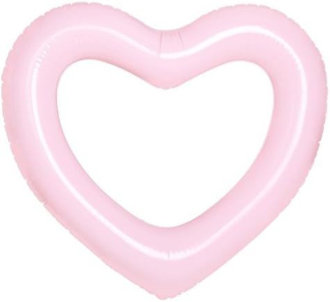 HeySplash Inflatable Swim Rings, 47.3" x 39.4" Heart Shaped Swimming Pool Float Loungers Tube, Wa... | Amazon (US)