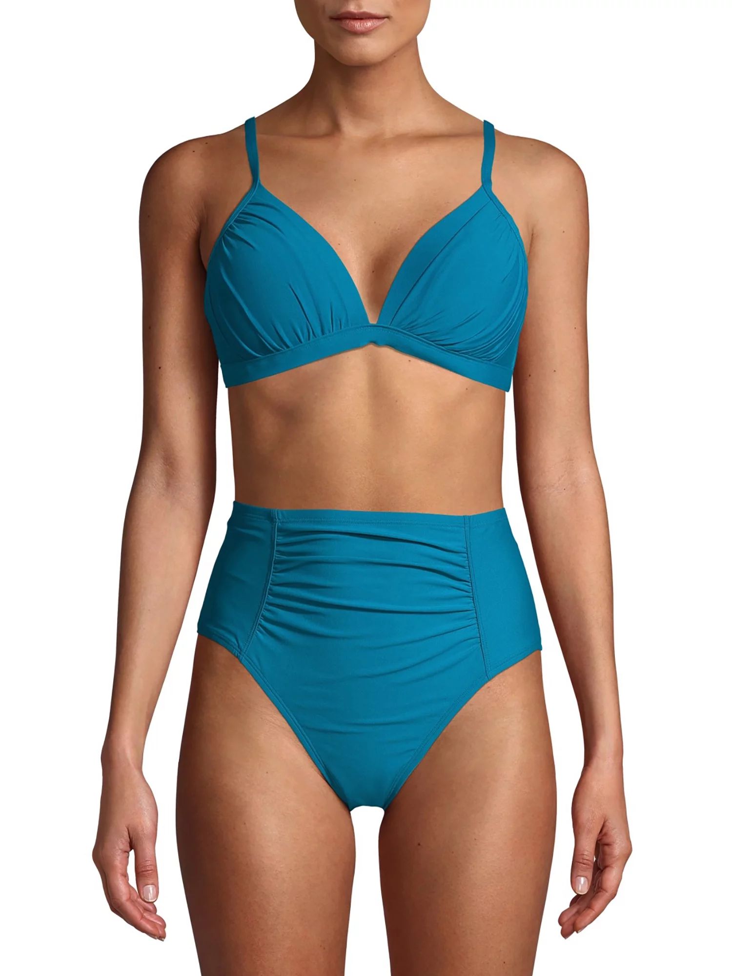 Time and Tru Women's Push Up Solid Swimsuit Top | Walmart (US)