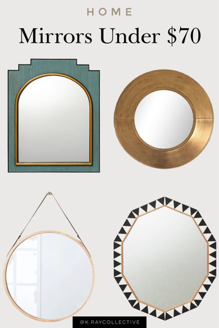 Accent mirrors, bathroom mirrors, stylish mirrors all under $70.  That’s right, chic, affordable, and sophisticated wall decor for your home.
 
Target finds | mirrors | boho mirrors, home decor, affordable, home decor, wall decor, house decor, wall accent, accent mirrors | bathroom decor | gold mirror | round mirrors

#HomeDecor #WallMirrors #AffordableHomeDecor #BathroomDecor #AccentMirrors

#LTKFind #LTKunder100 #LTKhome