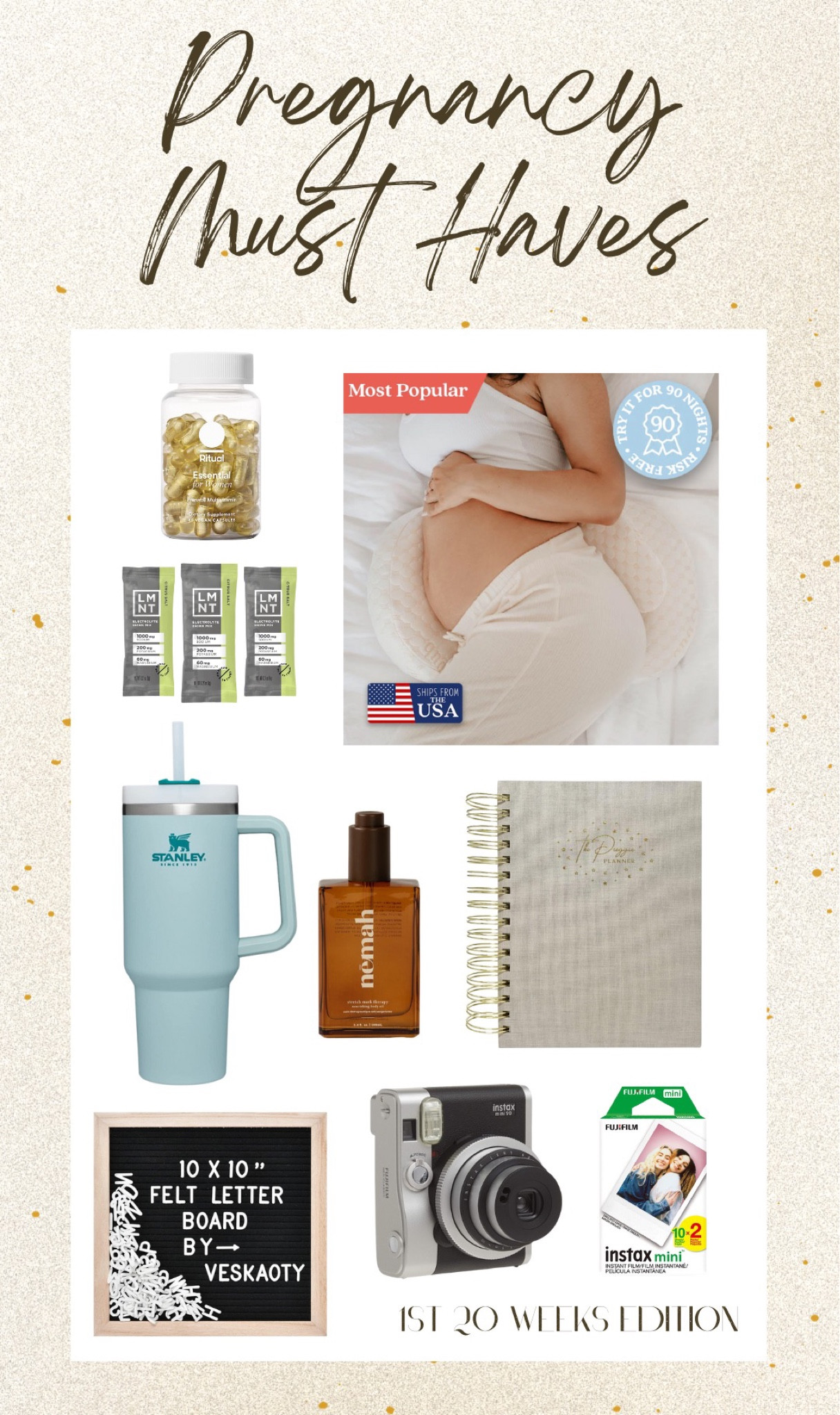 My Pregnancy MUST HAVES so far! Pregnancy pillow is from Baby Bub, I attached an Amazon dupe to this post. 

pregnancy, pregnant, bump, pillow, must haves, essentials, prenatal, mom, Amazon

#LTKfindsunder100 #LTKbaby #LTKbump