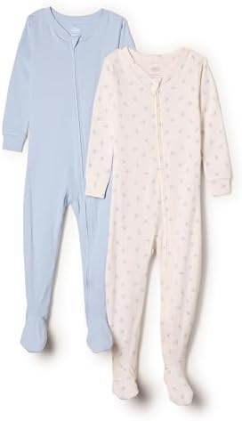 Amazon Essentials x Sofia Grainge Unisex Toddlers and Babies' Snug-Fit Cotton Footed Pajamas, Pac... | Amazon (US)