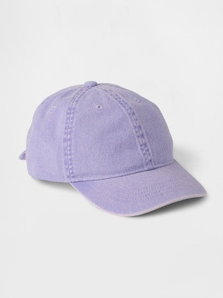 Kids Overdye Denim Bow Baseball Hat | Gap (US)
