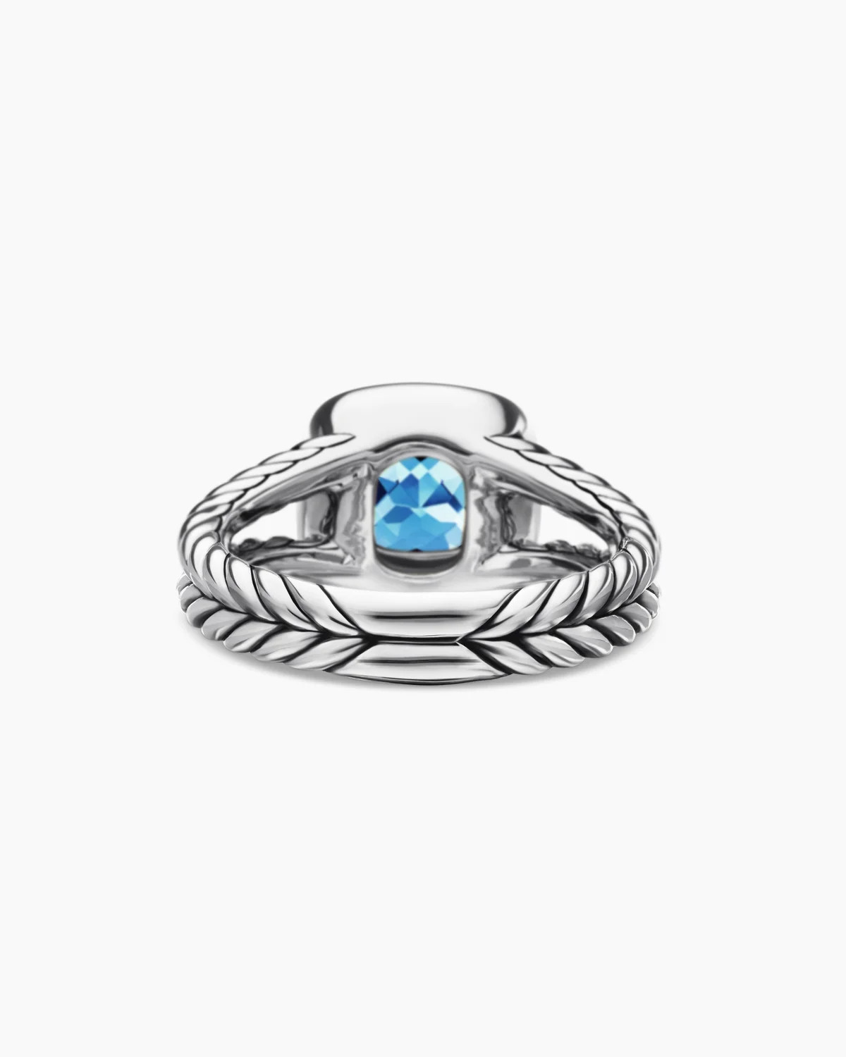 David Yurman | Petite Albion Ring in Sterling Silver with Diamonds, 7mm | David Yurman