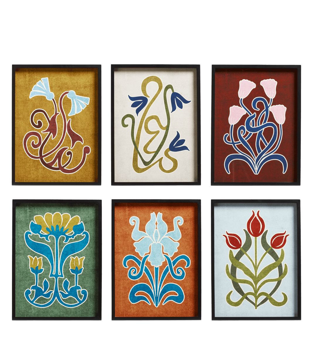 Set of Six Calla Framed Prints - Blossom | OKA US