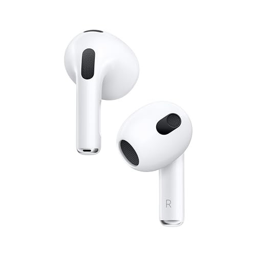 Apple AirPods (3rd Generation) Wireless Ear Buds, Bluetooth Headphones, Personalized Spatial Audio, Sweat and Water Resistant, Lightning Charging Case Included, Up to 30 Hours of Battery Life | Amazon (US)