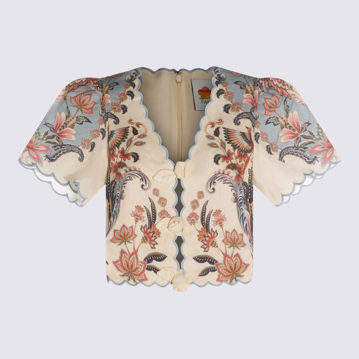 Farm Rio White Linen Top | Italist.com US