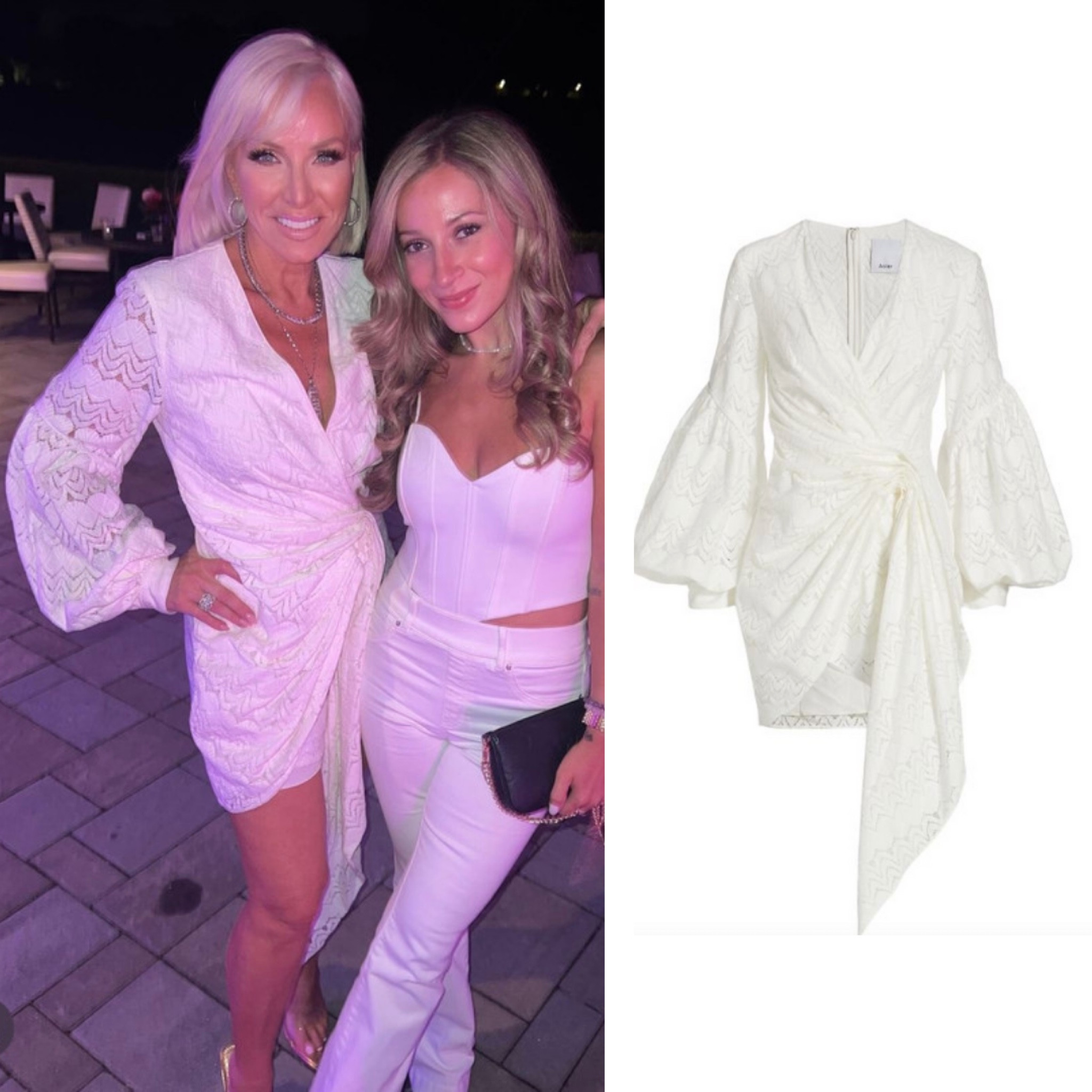 Margaret Josephs’ White Lace Asymmetrical Dress 📸 = @therealmargaretjosephs