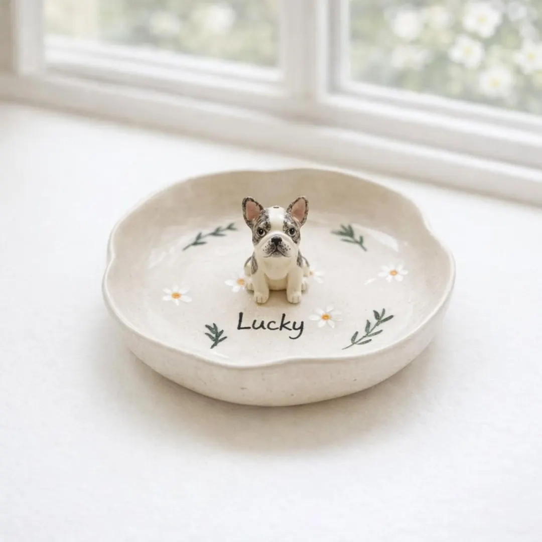 Custom 3D Sculpted Dog Figurine Ring Dish, Handpainted Ceramic Jewelry Tray - Etsy | Etsy (Global)