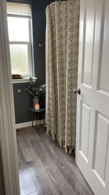 Bathroom refresh with @wovennook new shower cut inspired me to paint and refresh our guest bath!  
Use code theblondespaniard15 for a discount!
#ltkbathroom #bathroom #bathroomdecor #showercurtain #bathroomremodel #bathroomstyle #moodybathroom

#LTKhome #LTKSeasonal