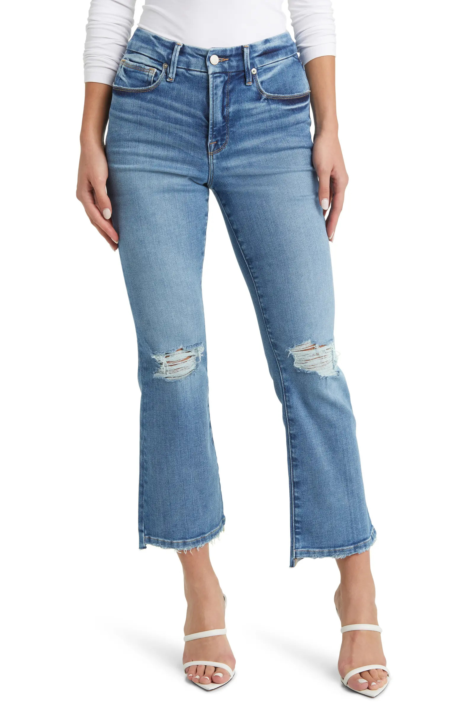 Good American Good Legs Crop Mini Bootcut Jeans | Nordstrom | Nordstrom