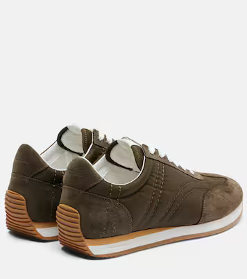 Suede-trimmed sneakers | Mytheresa (UK)