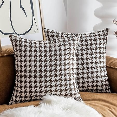 Home Brilliant Brown Pillow Covers 18x18 Decorative Throw Pillow Cover for Living Room Modern Far... | Amazon (US)
