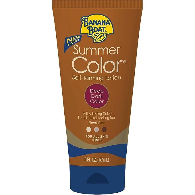 Banana Boat Self Tanning Sunless Lotion for a Natural Looking Tan, Deep Dark, 6 Ounce, Pack of 3 | Amazon (US)