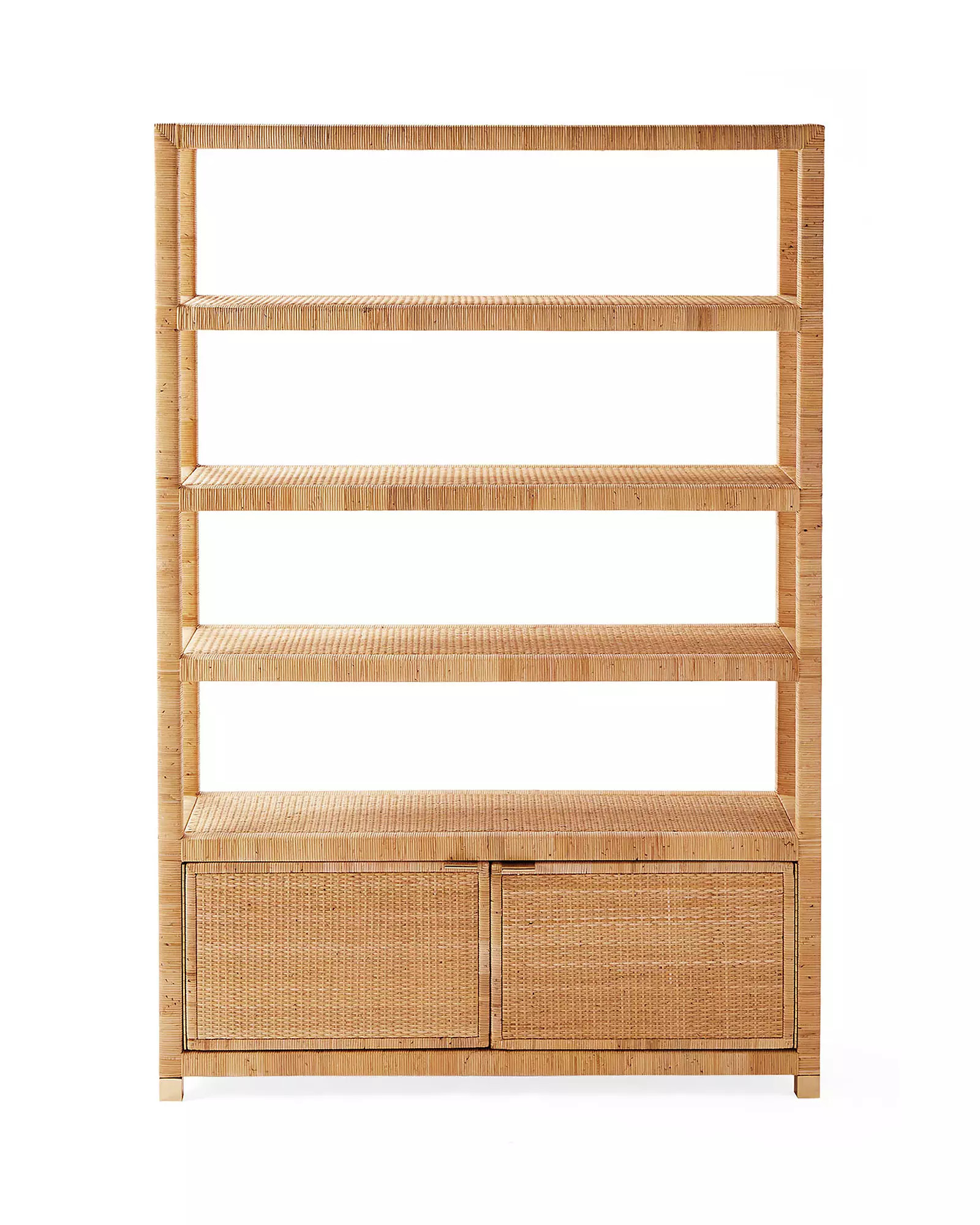 Balboa Rattan Wide Bookshelf | Serena and Lily