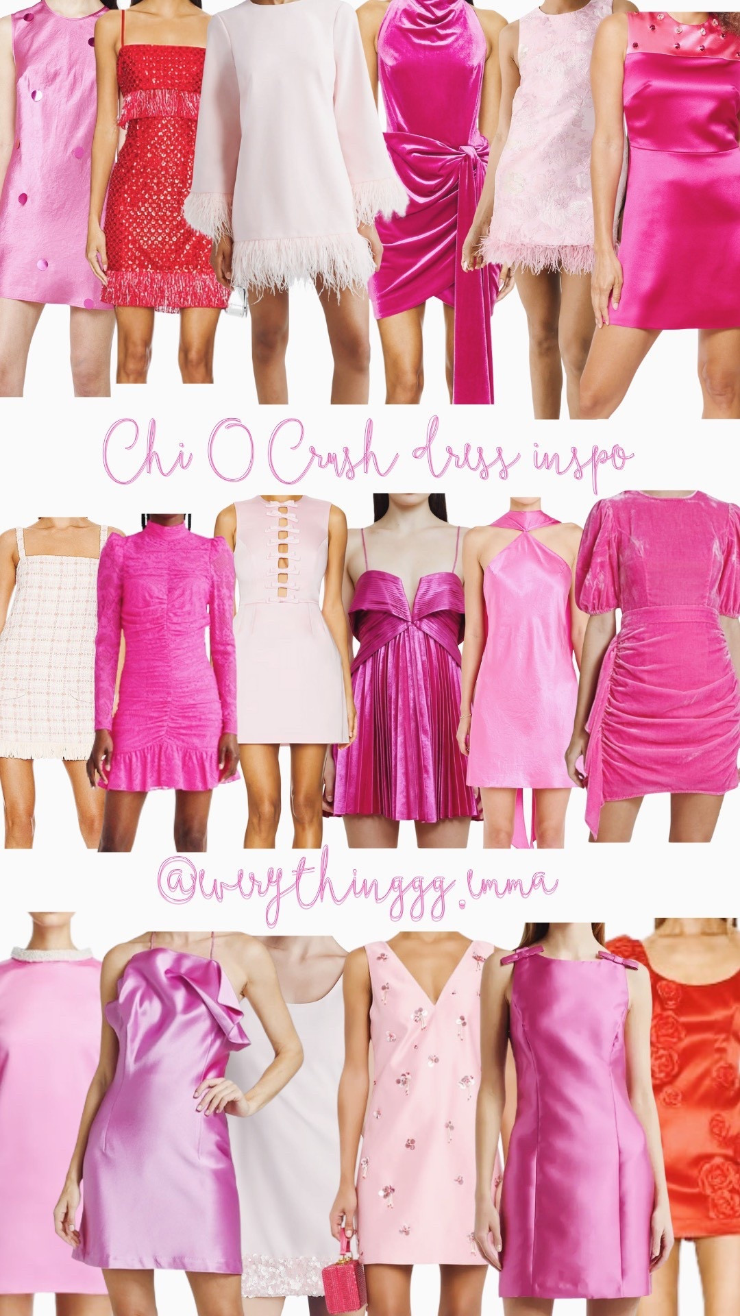 Chi Omega Crush dress inspo!!

