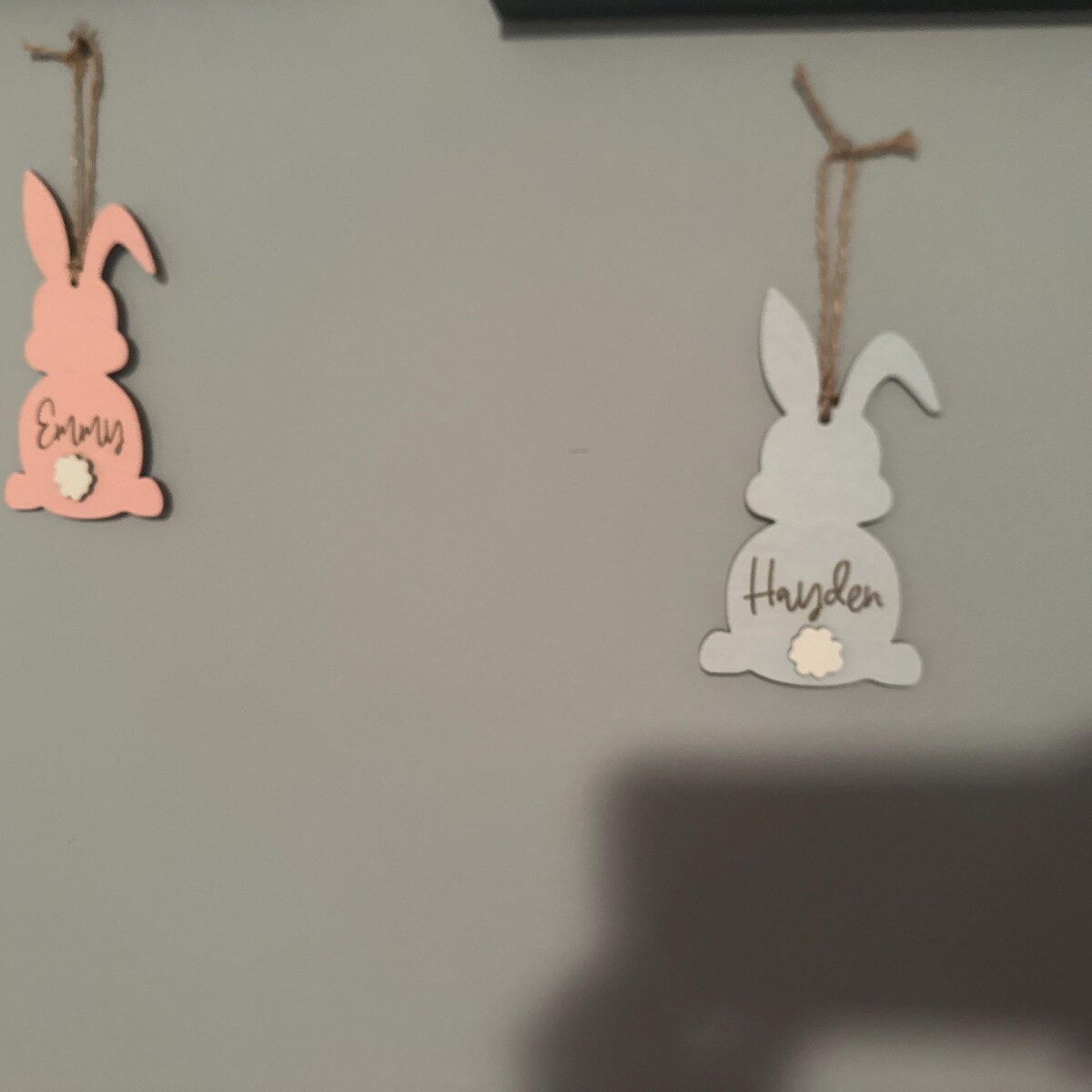 Easter Basket Bunny Name Tag / Personalized Wood Accessory for Spring / Custom Gift Tag Decor for... | Etsy (US)