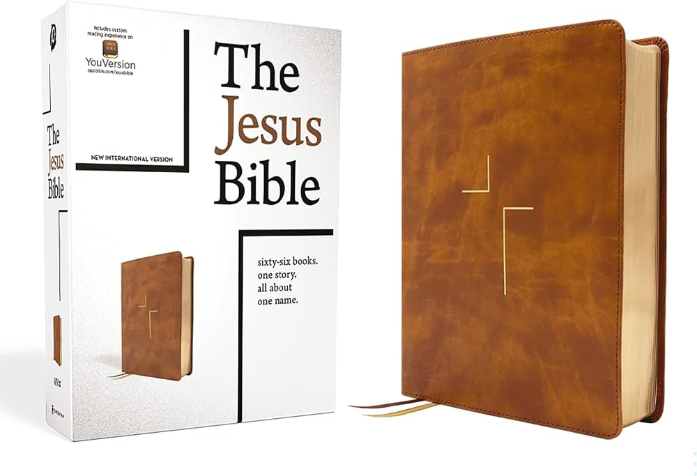 The Jesus Bible, NIV Edition, Leathersoft, Tan, Comfort Print | Amazon (US)