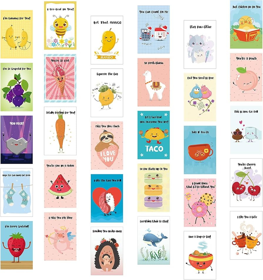 Outus 30 Pieces Funny Pun Cards Set with 30 Pieces Envelopes Funny Puns Hilarious Postcard Animal... | Amazon (US)