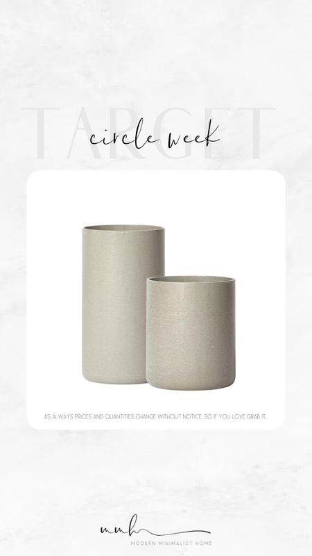 Love the modern and neutral faux concrete planters from target! They come two different sizes — I just picked up both for my outdoor patio but I plan to use them inside and outside. They are 30% off for target circle week!

#LTKhome #LTKxTarget #LTKsalealert