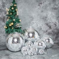 4 Pcs 6"" Silver Glass Mirror Disco Ball With Hanging String, Party Balls, Wedding, Disco, Party, Theme Decor | Etsy (US)