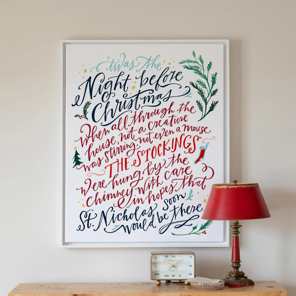 Night Before Christmas | Canvas | Lindsay Letters, LLC